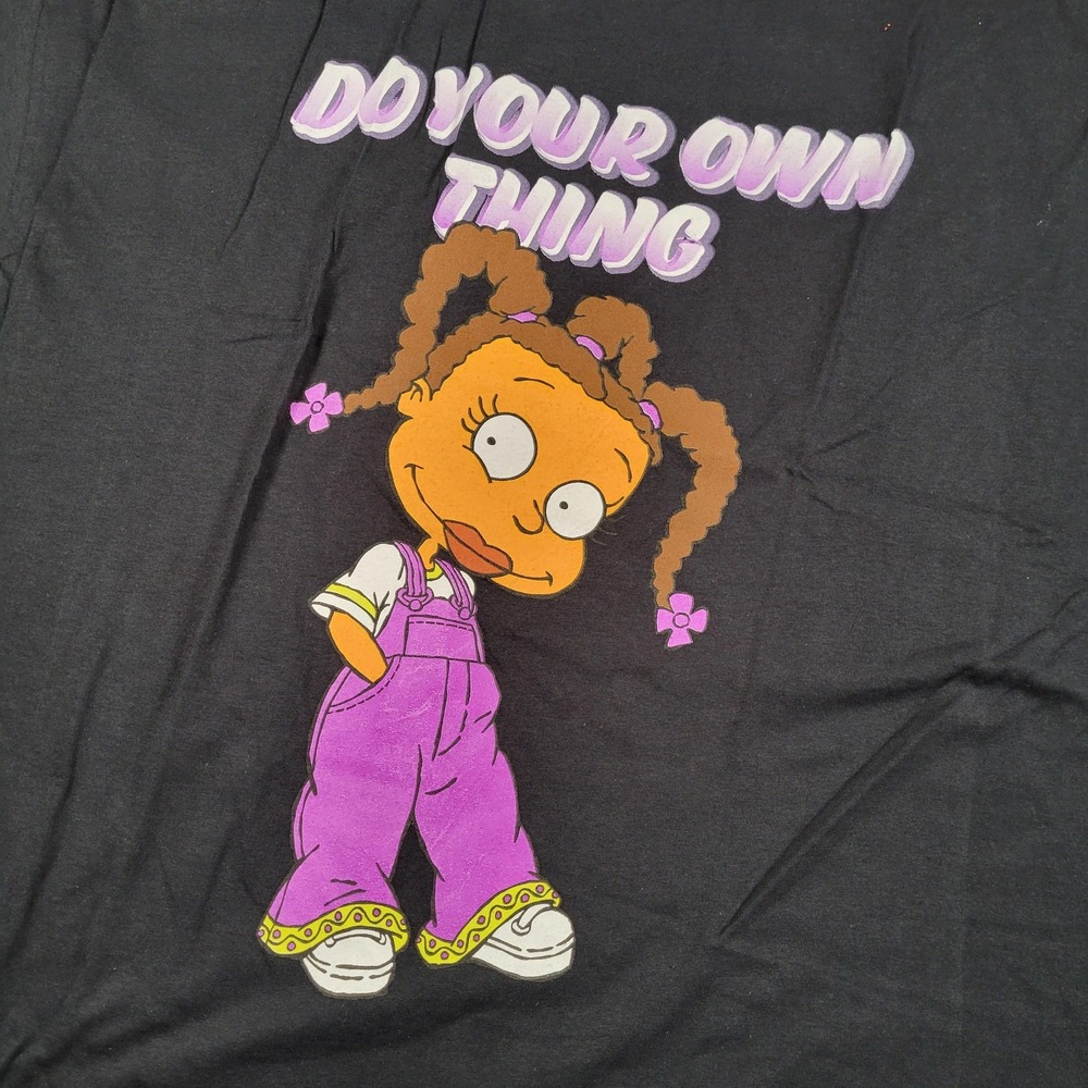 Nickelodeon T-Shirt Unisex Big 1X Black Susie Carmichael Rugrats Long Sleeve Tee